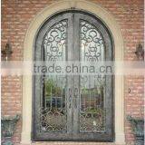 Bisini Arch Top Galvanize Wrought Iron Entry Door (BG90066)