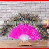 Professional Peacock Feather Fan for Dancing thumbnail-3