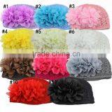 2015 Kid's Winter Big Flower Hats Handmade Knitted Hat Crochet Hat thumbnail-3