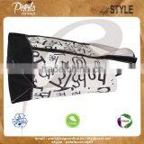 20 Oz Natural Canvas Boat Bag With Overall Print & Black Trimmed Handle & Bottom thumbnail-3