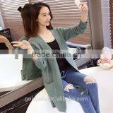 2016 Latest Sweater Designs Knitted Sweater Ladies Cardigan thumbnail-4