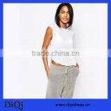 Ribba Loose Crop Top Women Round Neck Loose Top thumbnail-1