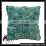 CX-D-22C Newest White Soft Rex Rabbit Fur Pillow Case Manufacturer thumbnail-4