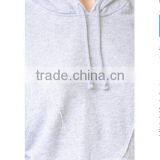 Bomber Fleece Hooded Sweatshirt the Light French Terry Fabric Short Sleeve Hoodie With Raw Edged Hem thumbnail-5