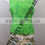 Sleeveless Round Neck Printed Viscose Ladies Dress thumbnail-5