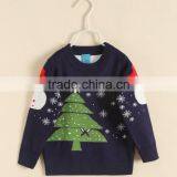 Christmas Knitting Sweater For Children Knitted Clothing Ribbing Neck Long Sleeve Knitwear Stock thumbnail-4