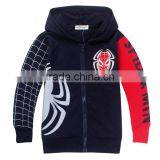 Fashion Boys Black Cartoon Hoodies Baby Clothes Kids Zipper Hoodies thumbnail-1