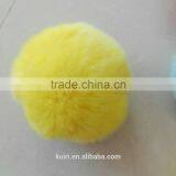 KR 100% Real Rex Rabbit Fur Pom Pom/Colorful Rabbit Fur Ball Keychain 6-10cm Bag Pendant thumbnail-5