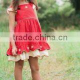 2016 Hot Sale Baby Girls Holiday Boutique Red Dress for Kids Girl Christmas Dresses thumbnail-2