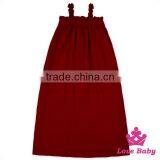 Kids Plain Purple Ruffle Halter Sleeveless Design Baby Girl Soft Evening Smoking Maxi Dress Model Long Skirt thumbnail-5