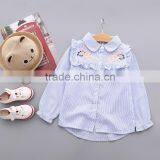 S33427W Girls Long Sleeve Cotton White Girl Blouses Child Cute Turn-down Collar Shirt thumbnail-2