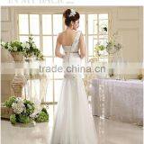 Sexy One Shoulder Long Length Back Open Evening Dress Fishtail Wedding Dress thumbnail-4