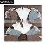 Wholesale Women's Charcoal 2 Button Short Style Lace Boot Cuffs thumbnail-3