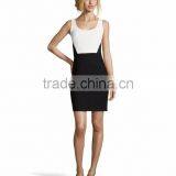 Slim Fit Sleeveless Round Neck Patch Work Ladies Official Dresses thumbnail-2