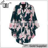 Oriental Japanese Design Full Sleeve Chiffon Kimono Floral Bridesmaid Robe thumbnail-1