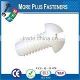 Made in Taiwan Black White Nylon Round Phillips Slotted Plastic Round Head Screw thumbnail-6