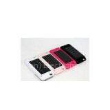 Pink / Rosiness / Black 2400mAh 5V/0.5A IPhone 4 Extender Battery Case With USB Charging