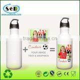 2015 New Style Single Wall Stainless Steel Sport Bottle , Drinking Water Bottle With Carabiner , Camping Bottle thumbnail-1