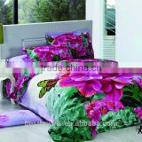 China supplier cotton 3d printed big flower bedding set