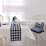 Black and White Checked Table Runner& Table Cloth