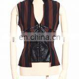 Steampunk Stripped Top-vest With Removable Sleeves thumbnail-4