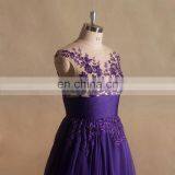 Beaded Trim For Chiffon Purple Wedding Dress thumbnail-3
