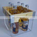 Hot Selling Personalized Plastic Custom Ice Bucket With Wood Top thumbnail-2