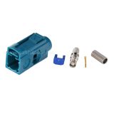 Fakra Z Crimp Jack Female Connector Waterblue/5021 Neutral Coding for RG58 LMR200 Cable