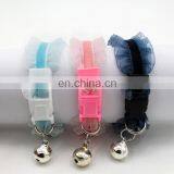 Cute Lace Elastic Band Bell Dog Collar thumbnail-3