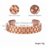 High Powered Magnets Arthritis Pain Relief Mens Pure Copper Magnetic Bracelet thumbnail-3