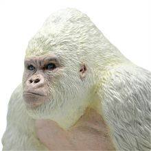 Albino Gorilla Toys King Kong White Realistic Hand Painted Gorilla Ape Wild Model Animal Figurine thumbnail-4