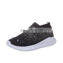 Women's Fashion Sneakers Casual Ladies Ankle Shoes Flat Loafers Crystal Fashion Bling Women Sneakers 2019 Casual Ladies Slip On thumbnail-3
