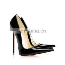Black Color New Fashion Design Ladies Pointed Court High Heels Sandals Shoes Women Latest Function Shoe thumbnail-1