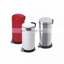 Home Hotel Office Stainless Steel Dustbin Large Size Pedal Bin 12L/20L/27L/30L Powder Coating Trash Can