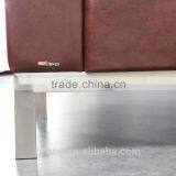 Low Back Sofa Cushion and Stainless Steel Feet Violino Leather Sofa Jitem 8039 thumbnail-6