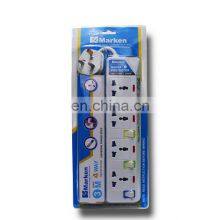 Hot Sell Marken Brand Universal Extension Socket UK Plug Euro Plug Custom 3m 5m Wire