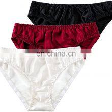 Wholesale Girl Sexy Ladies Lace Panty Student Underwear Women's Silk Satin Pantie Customize Triangle Panties Manufacturer thumbnail-4