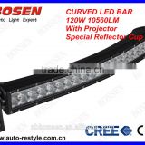 the Perfectest design curve120W LED light bar 40pcs*3w 2 rows