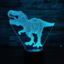 Dinosaur Gifts 3D Illusion Lamp Night Lights 16 Colors Changing With Remote Birthday and Holiday Gift for Children Girls Light thumbnail-5