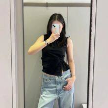 Shanxi Style Women's Short Sleeve Backless V-Neck Pullover Blouse for Spring thumbnail-2