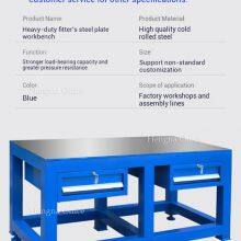 Heavy Gauge Steel Workbench With Lockable Drawers for Automotive Parts Storage Warehouses | Industrial Tool Storage Bench thumbnail-5