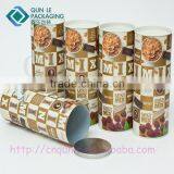Custom Top Muesli Product Packaging Canister Composite Round Box thumbnail-2