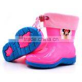 Warm Winter Cotton Boots Fashion Child Rain Boots Candy Color thumbnail-2