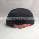 Custom Gold Metal Plate Snapback Hats Red Leather Strap Buckle Snapabck Hat thumbnail-2