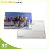 Custom Design 3D Lenticular Printing Wholesale Postcard