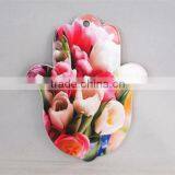 Eco-friendly Customized Printed Tulip Shape Ceramic Trivet