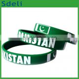 the best selling cheap country flag printing Pakistan printed silicone bracelet