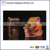 Perfect Small Gift Earphone Cable Winder/ Leather Power Cord Holder/ Custom Earbud Organizer