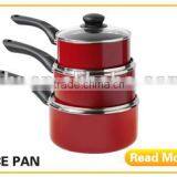 16 cm Aluminum Red Non-stick Ceramic Saucepan With Bakelite Handle Milk Pot Kitchenwares With Lid thumbnail-1