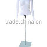 Factory Sale Directly Ordinary White Half Body Upper Body Headless With Hand With Pole And Glass Base Model Mannequin